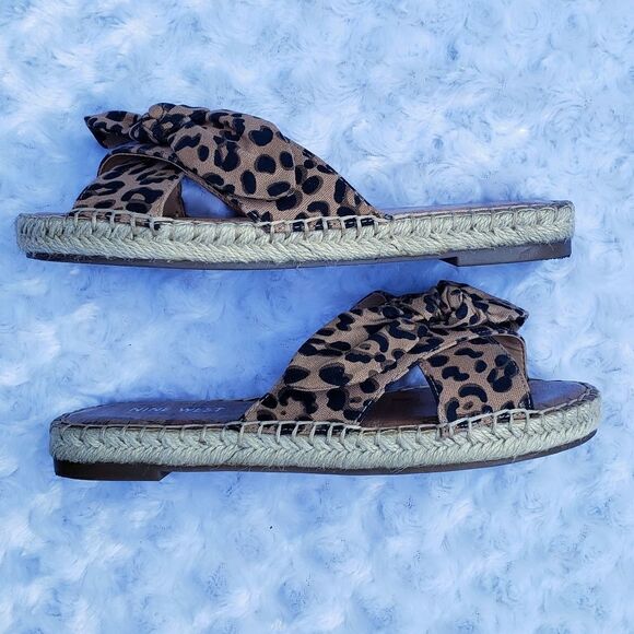 Nine West size 6m Cheetah Print slide on sandals - Picture 6 of 8